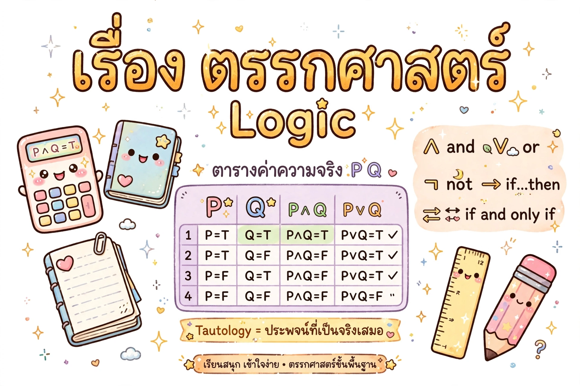 ปกคอร์ส คณิตศาสตร์ ตรรกศาสตร์ (Logic)
